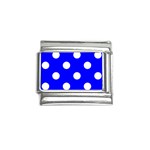 Polka Dots - White on Blue Italian Charm (9mm)