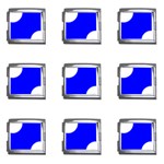 Polka Dots - White on Blue Mega Link Italian Charm (9 pack)