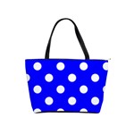 Polka Dots - White on Blue Classic Shoulder Handbag (One Side)