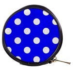 Polka Dots - White on Blue Mini Makeup Bag