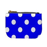 Polka Dots - White on Blue Mini Coin Purse