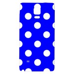 Polka Dots - White on Blue Samsung Note 4 Hardshell Back Case