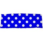 Polka Dots - White on Blue Body Pillow Case (Dakimakura) (One Side)