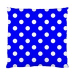 Polka Dots - White on Blue Standard Cushion Case (One Side)