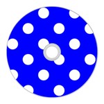 Polka Dots - White on Blue CD Wall Clock