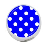 Polka Dots - White on Blue 4-Port USB Hub (One Side)