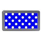 Polka Dots - White on Blue Memory Card Reader (Mini)