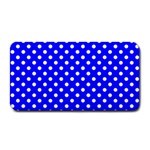 Polka Dots - White on Blue Medium Bar Mat