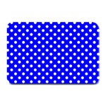 Polka Dots - White on Blue Plate Mat