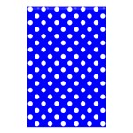 Polka Dots - White on Blue Shower Curtain 48  x 72  (Small)