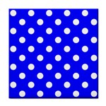 Polka Dots - White on Blue Face Towel