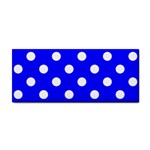 Polka Dots - White on Blue Hand Towel