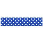 Polka Dots - White on Cerulean Blue Flano Scarf (Small)