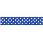 Polka Dots - White on Cerulean Blue Flano Scarf (Large)