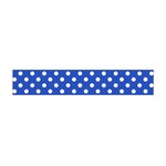 Polka Dots - White on Cerulean Blue Flano Scarf (Mini)