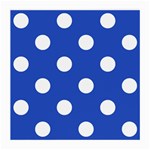 Polka Dots - White on Cerulean Blue Medium Glasses Cloth