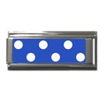 Polka Dots - White on Cerulean Blue Superlink Italian Charm (9mm)