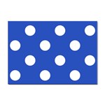 Polka Dots - White on Cerulean Blue Sticker A4 (100 pack)