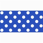 Polka Dots - White on Cerulean Blue 4  x 8  Photo Cards