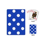 Polka Dots - White on Cerulean Blue Playing Cards (Mini)