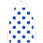 Polka Dots - Cerulean Blue on White Full Print Apron