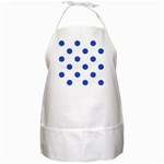 Polka Dots - Cerulean Blue on White BBQ Apron