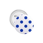 Polka Dots - Cerulean Blue on White 1.75  Button