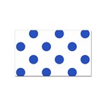 Polka Dots - Cerulean Blue on White Sticker (Rectangular)