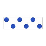 Polka Dots - Cerulean Blue on White Sticker (Bumper)