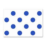 Polka Dots - Cerulean Blue on White Sticker A4 (10 pack)