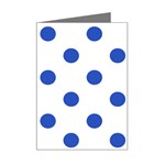 Polka Dots - Cerulean Blue on White Mini Greeting Card