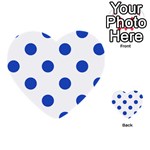 Polka Dots - Cerulean Blue on White Multi-purpose Cards (Heart)