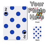 Polka Dots - Cerulean Blue on White Playing Cards 54 Designs