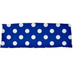 Polka Dots - White on Cobalt Blue Body Pillow Case (Dakimakura) (One Side)