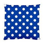 Polka Dots - White on Cobalt Blue Standard Cushion Case (Two Sides)