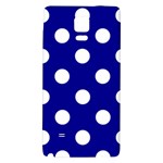 Polka Dots - White on Dark Blue Samsung Note 4 Hardshell Back Case