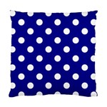 Polka Dots - White on Dark Blue Standard Cushion Case (One Side)