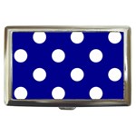 Polka Dots - White on Dark Blue Cigarette Money Case