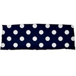 Polka Dots - White on Oxford Blue Body Pillow Case (Dakimakura) (One Side)