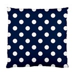 Polka Dots - White on Oxford Blue Standard Cushion Case (One Side)