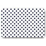 Polka Dots - Oxford Blue on White Large Doormat