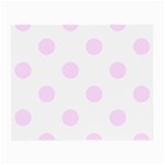 Polka Dots - Pale Thistle Violet on White Small Glasses Cloth (2 Sides)