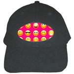 Emoji Pink Black Cap