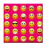 Emoji Pink Tile Coaster