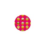 Emoji Pink 1  Mini Button