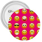 Emoji Pink 3  Button