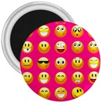 Emoji Pink 3  Magnet