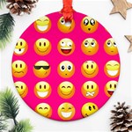 Emoji Pink Ornament (Round)