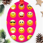 Emoji Pink Ornament (Oval)