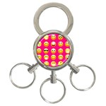 Emoji Pink 3-Ring Key Chain